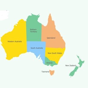 Australia NZ map